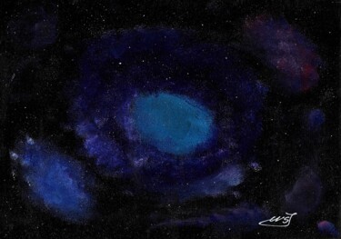 Schilderij getiteld "cosmos v3" door Mf Arts-Créations, Origineel Kunstwerk, Acryl