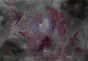 Painting titled "méandre essai" by Mf Arts-Créations, Original Artwork, Chalk