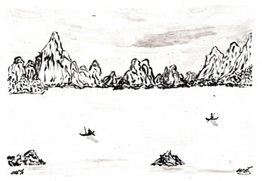 "paysage Asie 030923" başlıklı Tablo Mf Arts-Créations tarafından, Orijinal sanat, Akrilik