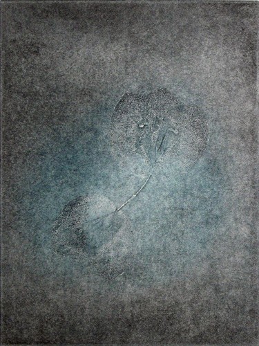 Estampas & grabados titulada "Ce qu'il reste..." por Suo Yuan Wang, Obra de arte original, Monotipia