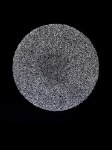 Printmaking titled "Lune Noire ( l'ouïe…" by Suo Yuan Wang, Original Artwork