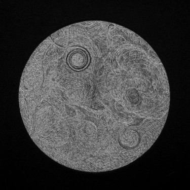 Gravures & estampes intitulée "Lune Noire ( le tou…" par Suo Yuan Wang, Œuvre d'art originale