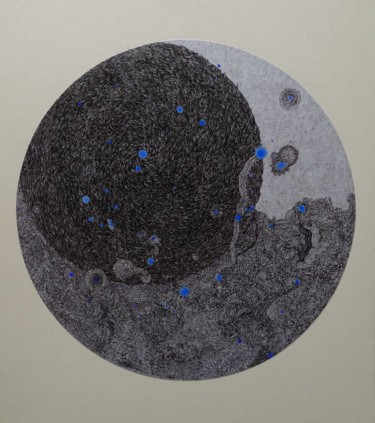 Disegno intitolato "éclipse lunaire" da Suo Yuan Wang, Opera d'arte originale, Altro