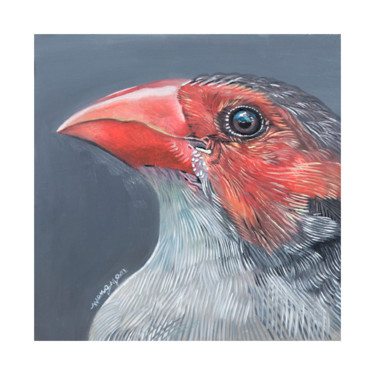 Картина под названием "Bird" - Yan Wang, Подлинное произведение искусства, Масло