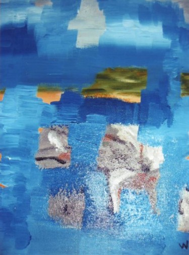 Peinture intitulée "Paysage enseveli" par Michaile, Œuvre d'art originale