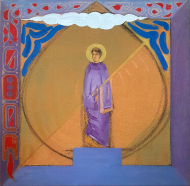 Картина под названием "Holy artist 3" - Wanja, Подлинное произведение искусства, Акрил Установлен на Деревянная рама для нос…