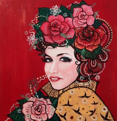 Painting titled "sorella" by Wankanok Nuchangphuak, Original Artwork, Acrylic