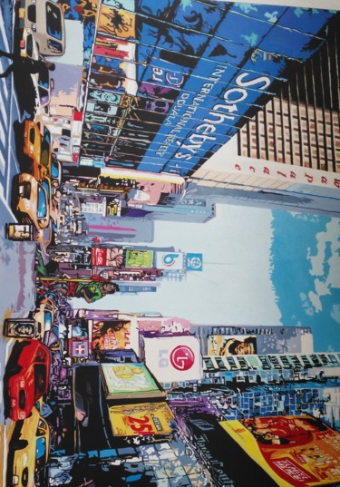 Painting titled "My city one" by Wankocubart, Original Artwork, Acrylic