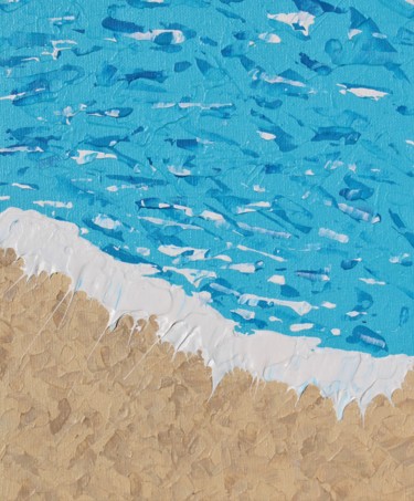 Painting titled "Beach From Above 7" by Ward Weiss, Original Artwork, Acrylic