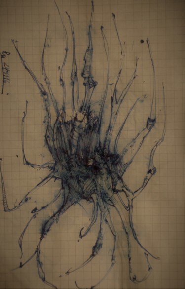 Drawing titled "Metastase (3)" by Stephan Rodriguez Warnemünde, Original Artwork, Ink