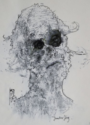 Drawing titled "Junker Jörg" by Stephan Rodriguez Warnemünde, Original Artwork, Ink