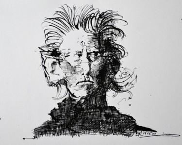 Drawing titled "Die Demütigung" by Stephan Rodriguez Warnemünde, Original Artwork, Ink