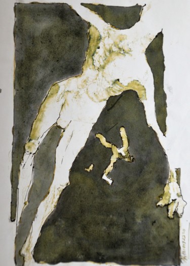 Desenho intitulada "Volare" por Stephan Rodriguez Warnemünde, Obras de arte originais, Tinta