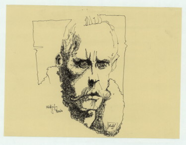 Desenho intitulada "Fridtjof Nansen" por Stephan Rodriguez Warnemünde, Obras de arte originais, Tinta
