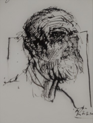 Zeichnungen mit dem Titel "Gesichter des Verge…" von Stephan Rodriguez Warnemünde, Original-Kunstwerk, Tinte