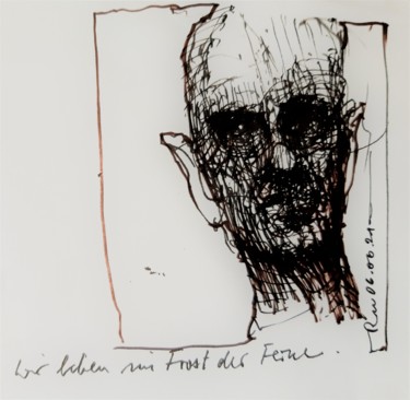 Dessin intitulée "Hiob (13)" par Stephan Rodriguez Warnemünde, Œuvre d'art originale, Encre