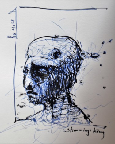 Zeichnungen mit dem Titel "Stimmings Krug (2)" von Stephan Rodriguez Warnemünde, Original-Kunstwerk, Tinte