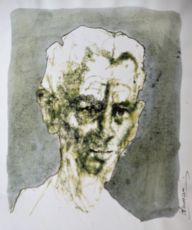 Drawing titled "Grendel als junger…" by Stephan Rodriguez Warnemünde, Original Artwork, Ink