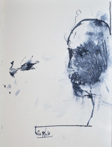Drawing titled "Der verlorene Sohn…" by Stephan Rodriguez Warnemünde, Original Artwork, Ink