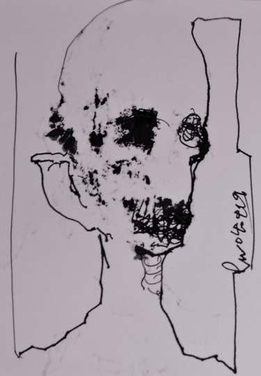Dibujo titulada "Warte nur! Balde..." por Stephan Rodriguez Warnemünde, Obra de arte original, Tinta