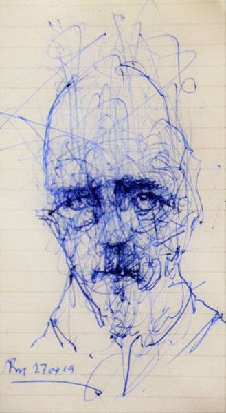 Drawing titled "My heart´s in the h…" by Stephan Rodriguez Warnemünde, Original Artwork, Ballpoint pen