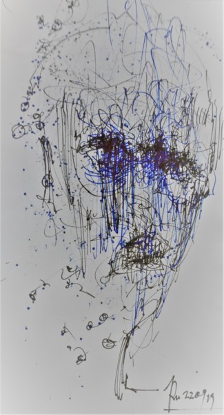 Dibujo titulada "Hab´s ja gleich ges…" por Stephan Rodriguez Warnemünde, Obra de arte original, Bolígrafo