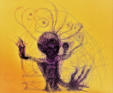 Zeichnungen mit dem Titel "Fürchte dich nicht!" von Stephan Rodriguez Warnemünde, Original-Kunstwerk, Kugelschreiber