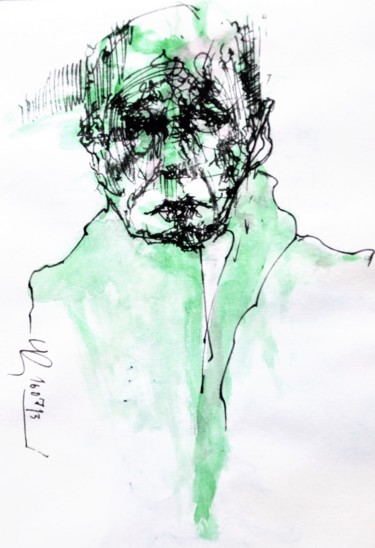 Dibujo titulada "Hiob (33)" por Stephan Rodriguez Warnemünde, Obra de arte original, Tinta