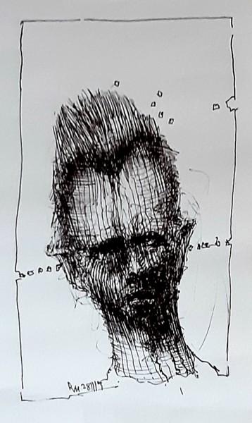 Drawing titled "Links rein, rechts…" by Stephan Rodriguez Warnemünde, Original Artwork, Ink