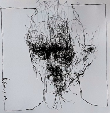 Disegno intitolato "Mach Gesichti!" da Stephan Rodriguez Warnemünde, Opera d'arte originale, Inchiostro