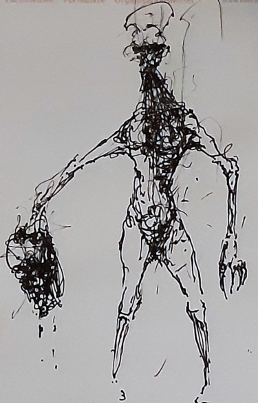 Drawing titled "Krankenschwester Ju…" by Stephan Rodriguez Warnemünde, Original Artwork, Ink