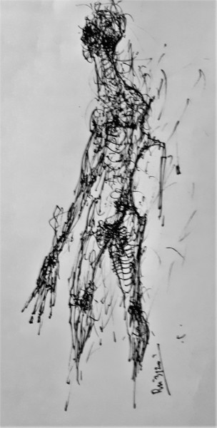 Dibujo titulada "Christophorus" por Stephan Rodriguez Warnemünde, Obra de arte original, Tinta