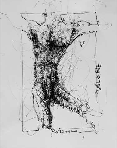 Drawing titled "Volare" by Stephan Rodriguez Warnemünde, Original Artwork, Ink