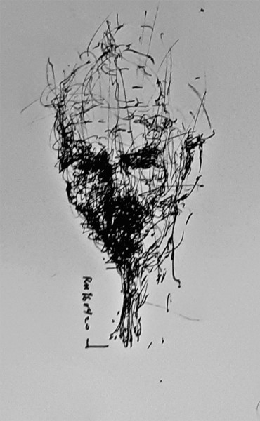 Drawing titled "Padre Padrone" by Stephan Rodriguez Warnemünde, Original Artwork, Ink