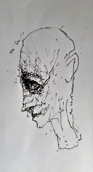 Drawing titled "Zuversicht" by Stephan Rodriguez Warnemünde, Original Artwork, Ink