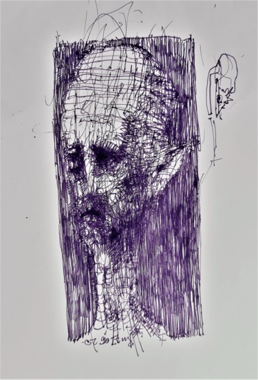 Drawing titled "Es erinnert mich." by Stephan Rodriguez Warnemünde, Original Artwork, Ink