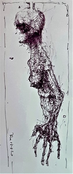 Drawing titled "Franz Kafka: Ein Hu…" by Stephan Rodriguez Warnemünde, Original Artwork, Ink