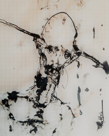 Zeichnungen mit dem Titel "Abel" von Stephan Rodriguez Warnemünde, Original-Kunstwerk, Tinte