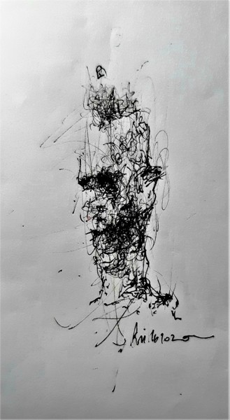 Рисунок под названием "Der Beleidigte (3)" - Stephan Rodriguez Warnemünde, Подлинное произведение искусства, Чернила