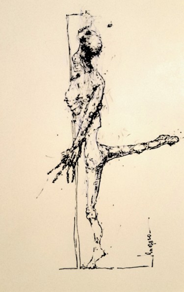 Drawing titled "Spielt auf nun zum…" by Stephan Rodriguez Warnemünde, Original Artwork, Ink