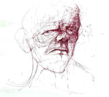 Der Gefangene Dessin intitulée "Der Gefangene" par Stephan Rodriguez Warnemünde, Œuvre d'art originale, Encre