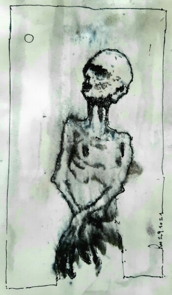 Drawing titled "Sündenknecht (4)" by Stephan Rodriguez Warnemünde, Original Artwork, Ink