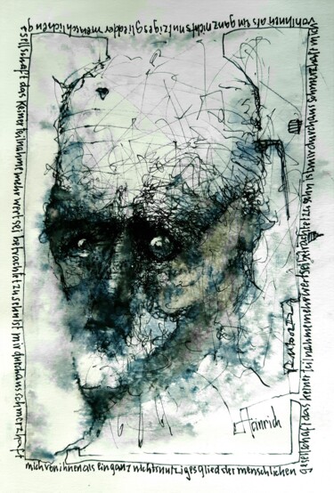 图画 标题为“Heinrich” 由Stephan Rodriguez Warnemünde, 原创艺术品, 墨
