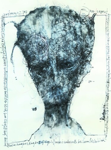 Drawing titled "Marie Antoinette (4)" by Stephan Rodriguez Warnemünde, Original Artwork, Ink