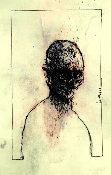 Dessin intitulée "Das Lächeln am Tor" par Stephan Rodriguez Warnemünde, Œuvre d'art originale, Encre