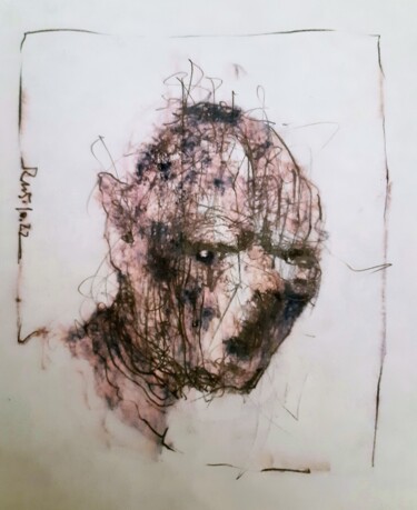 Dessin intitulée "Grendel kommt. (2)" par Stephan Rodriguez Warnemünde, Œuvre d'art originale, Crayon