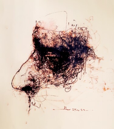 Рисунок под названием "Schlafes Bruder (2)" - Stephan Rodriguez Warnemünde, Подлинное произведение искусства, Чернила