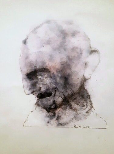 Рисунок под названием "Vater singt. (4)" - Stephan Rodriguez Warnemünde, Подлинное произведение искусства, Чернила