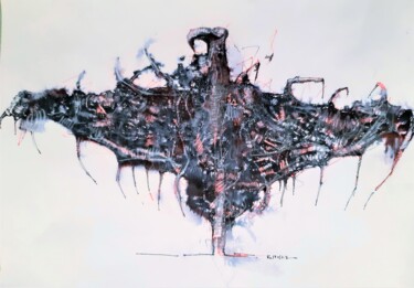 Dibujo titulada "Pommerland (2)" por Stephan Rodriguez Warnemünde, Obra de arte original, Tinta