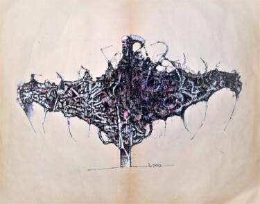 「Pommerland (3)」というタイトルの描画 Stephan Rodriguez Warnemündeによって, オリジナルのアートワーク, インク